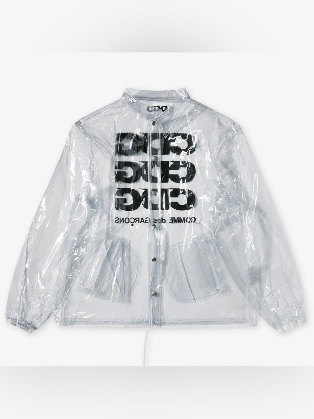 NWT Comme des Garçon PVC Transparent Coach Jacket size S - Picture 1 of 10